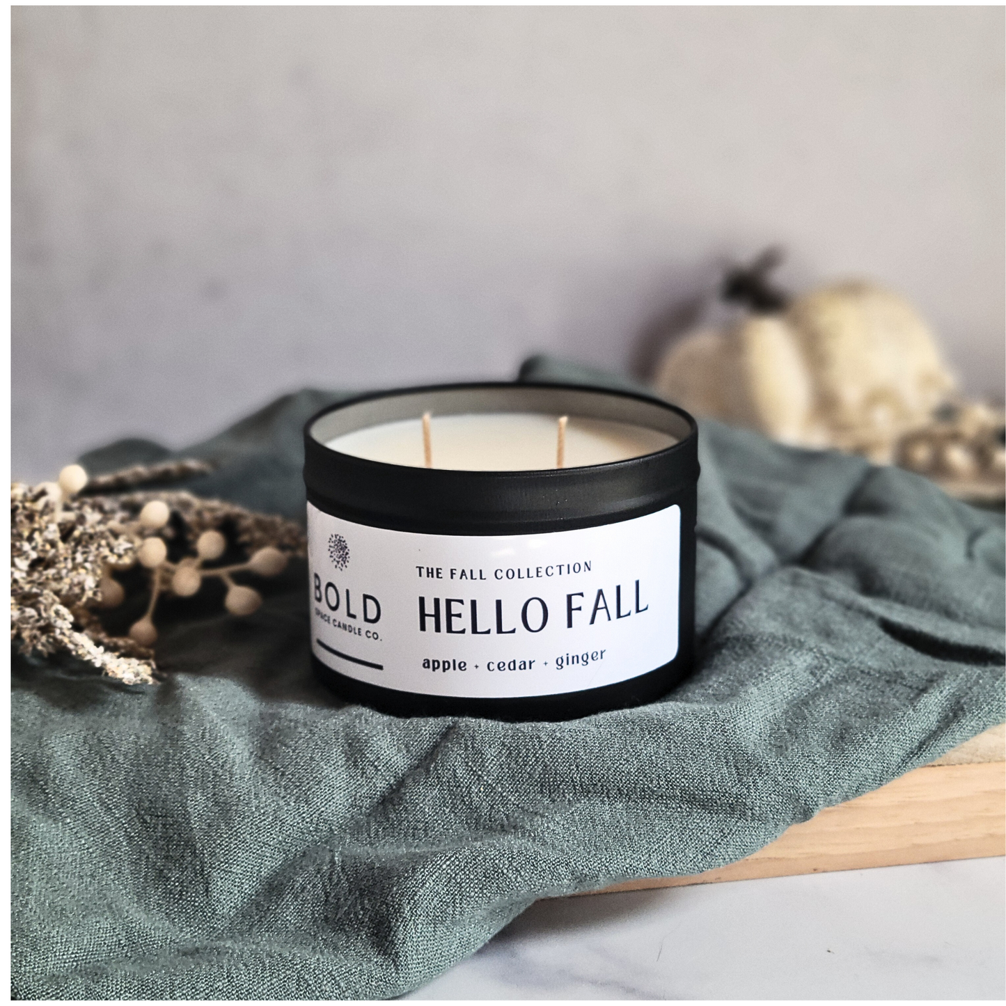 Hello Fall | Evergreen Apple + Cedar + Ginger 6 oz. tin