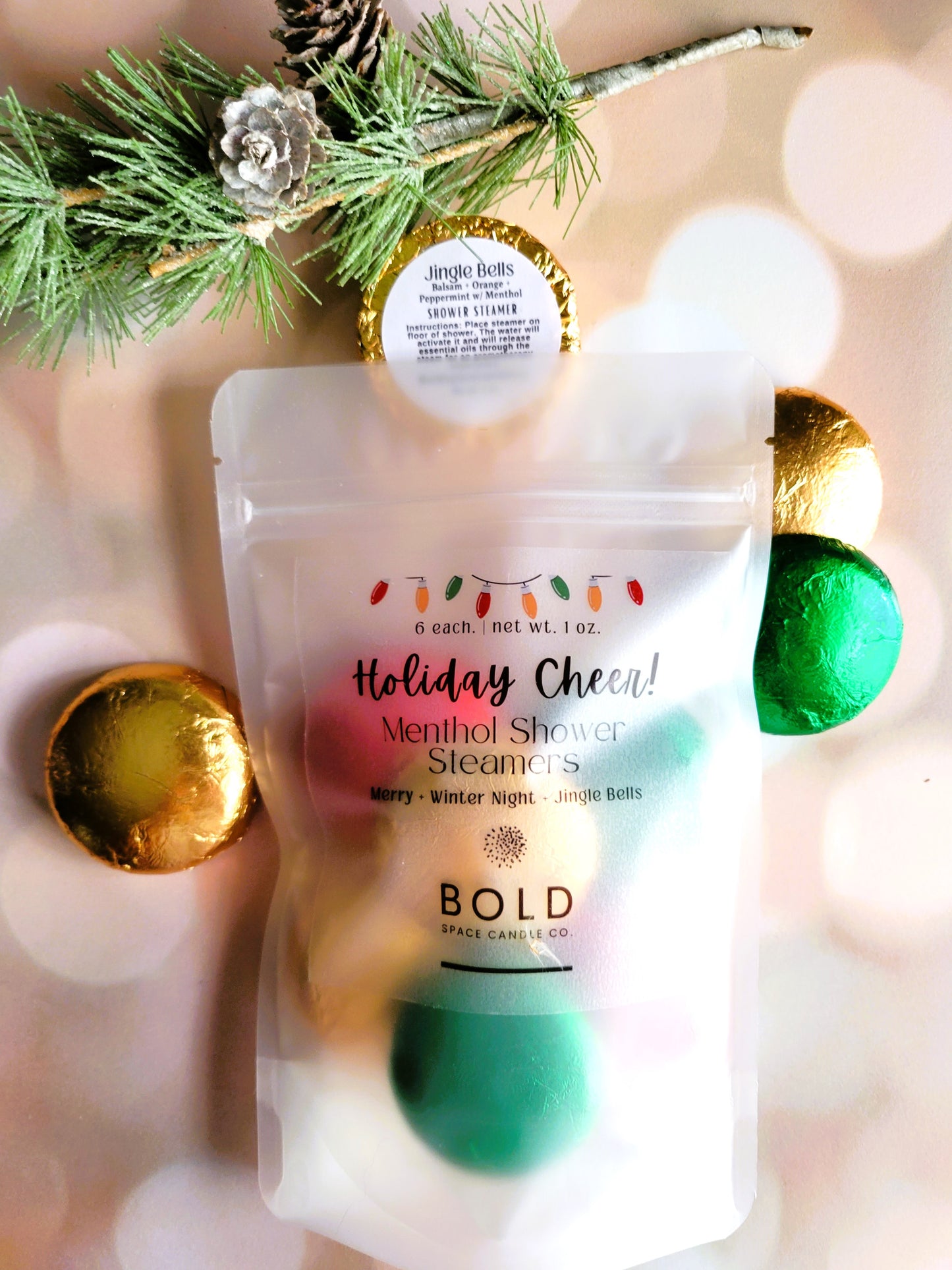 Holiday Cheer Menthol Shower Steamers | 3 scents