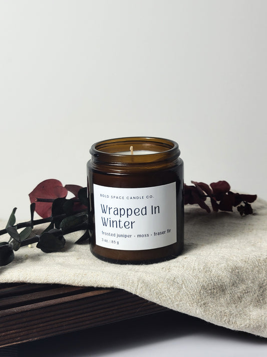 Wrapped in Winter - Fraser Fir + Moss + Frosted Juniper - 3 oz.